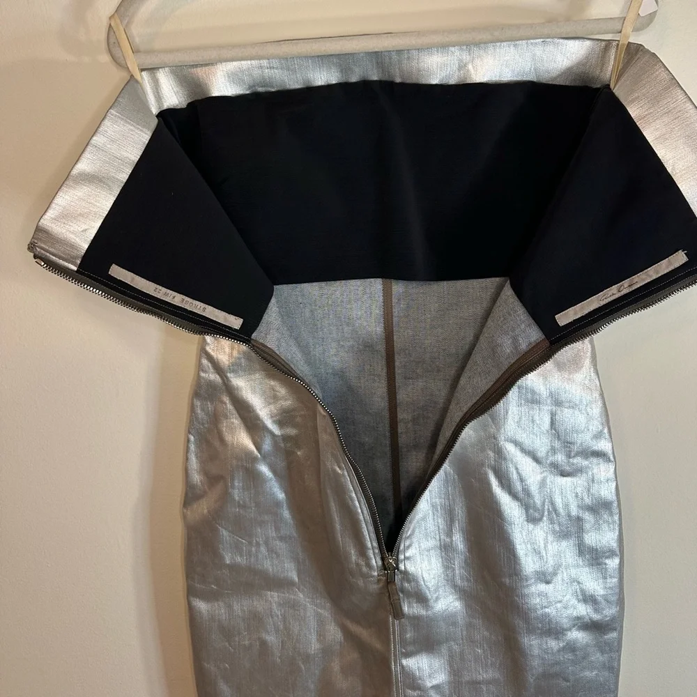 Rick Owens Strobe FW22 Silver Bustier Dress – Goddess in Chrome - Picture 10 of 16